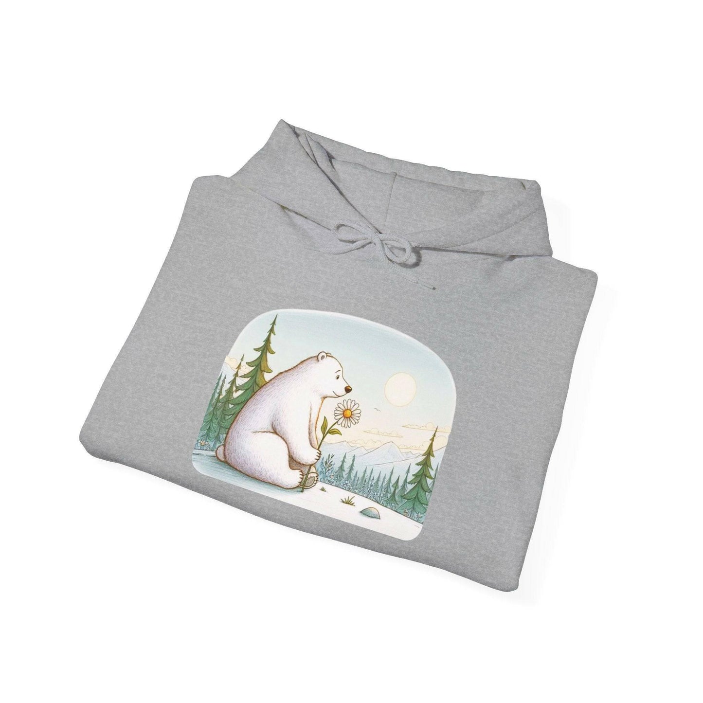 Polar Bear Daisy Hoodie Sweatshirt