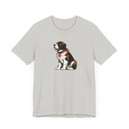 Saint Bernard Dog Valentine's Day Tee - Unisex T-Shirt