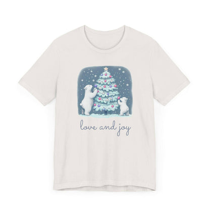 Polar Bear Family Decorating Christmas Tree Unisex T-Shirt