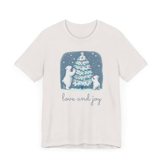 Polar Bear Family Decorating Christmas Tree Unisex T-Shirt