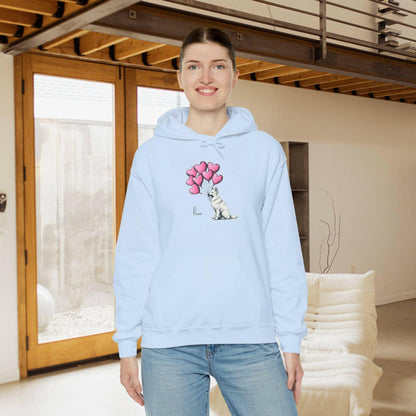 White German Shepard Balloons Hoodie