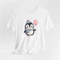 Penguin Holding a Balloon Unisex Short Sleeve Tee - Amesti Road