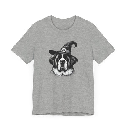 Saint Bernard Witch Hat Halloween Tee