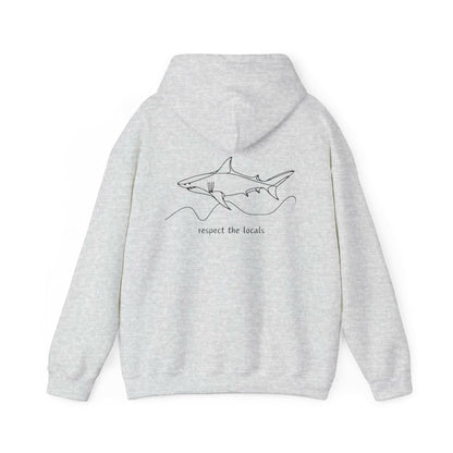 Great White Unisex Hooded Sweatshirt - Design on Both Sides