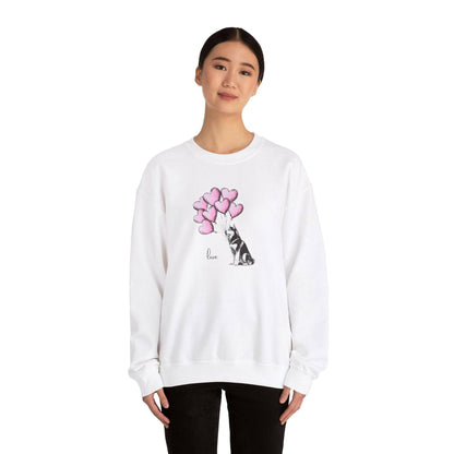 Siberian Husky Balloon Crewneck Sweatshirt