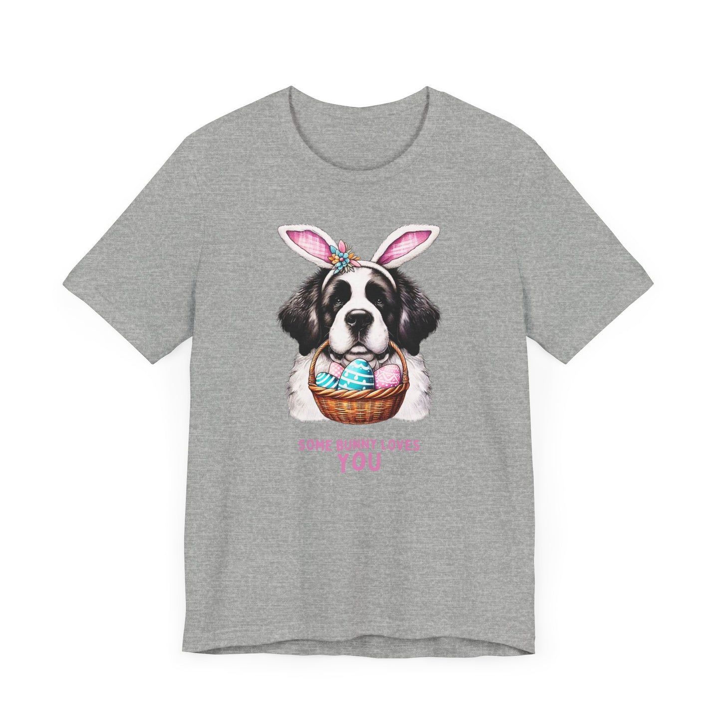 Saint Bernard Easter Bunny Unisex Tee - Some Bunny Loves You T-Shirt