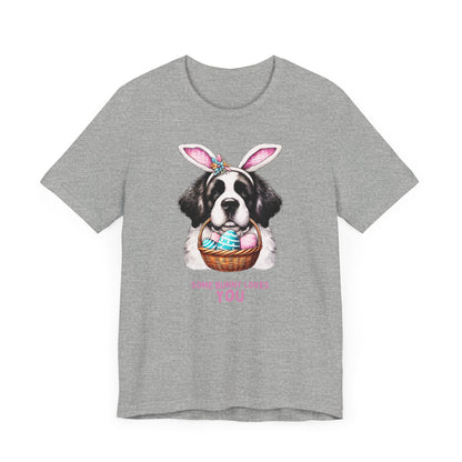 Saint Bernard Easter Bunny Unisex Tee - Some Bunny Loves You T-Shirt