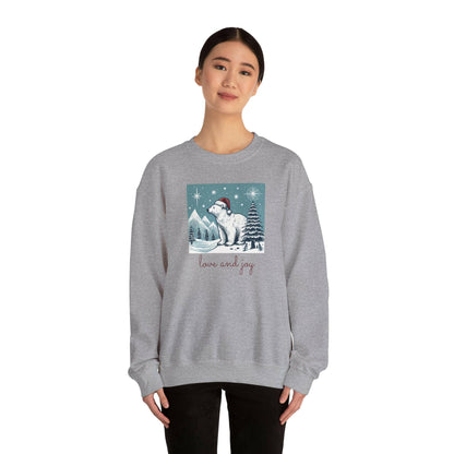 Polar Bear Sweatshirt - Holiday Spirit Unisex Pullover