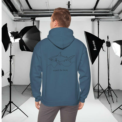 Great White Unisex Hooded Sweatshirt - Design on Both Sides