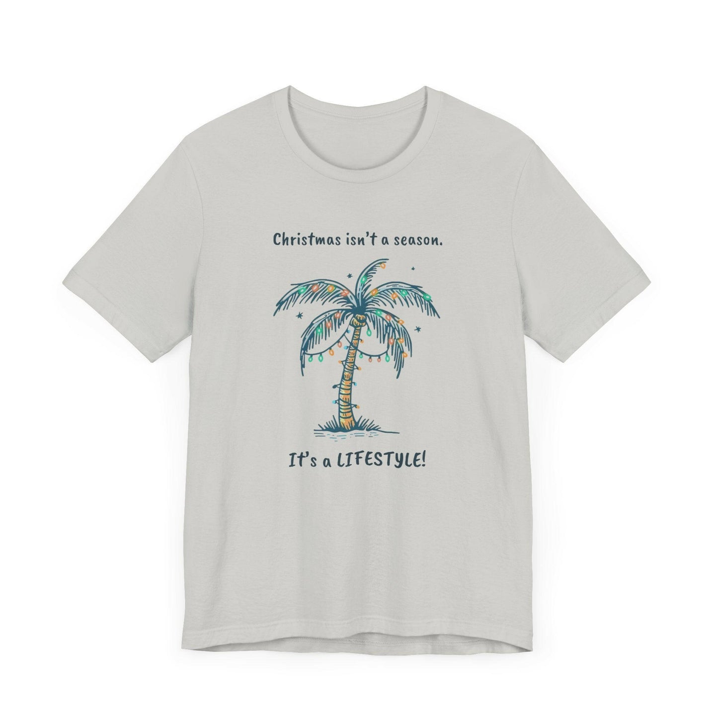 Tropical Christmas Tee- Hawaii Life Tropical Palm Tree