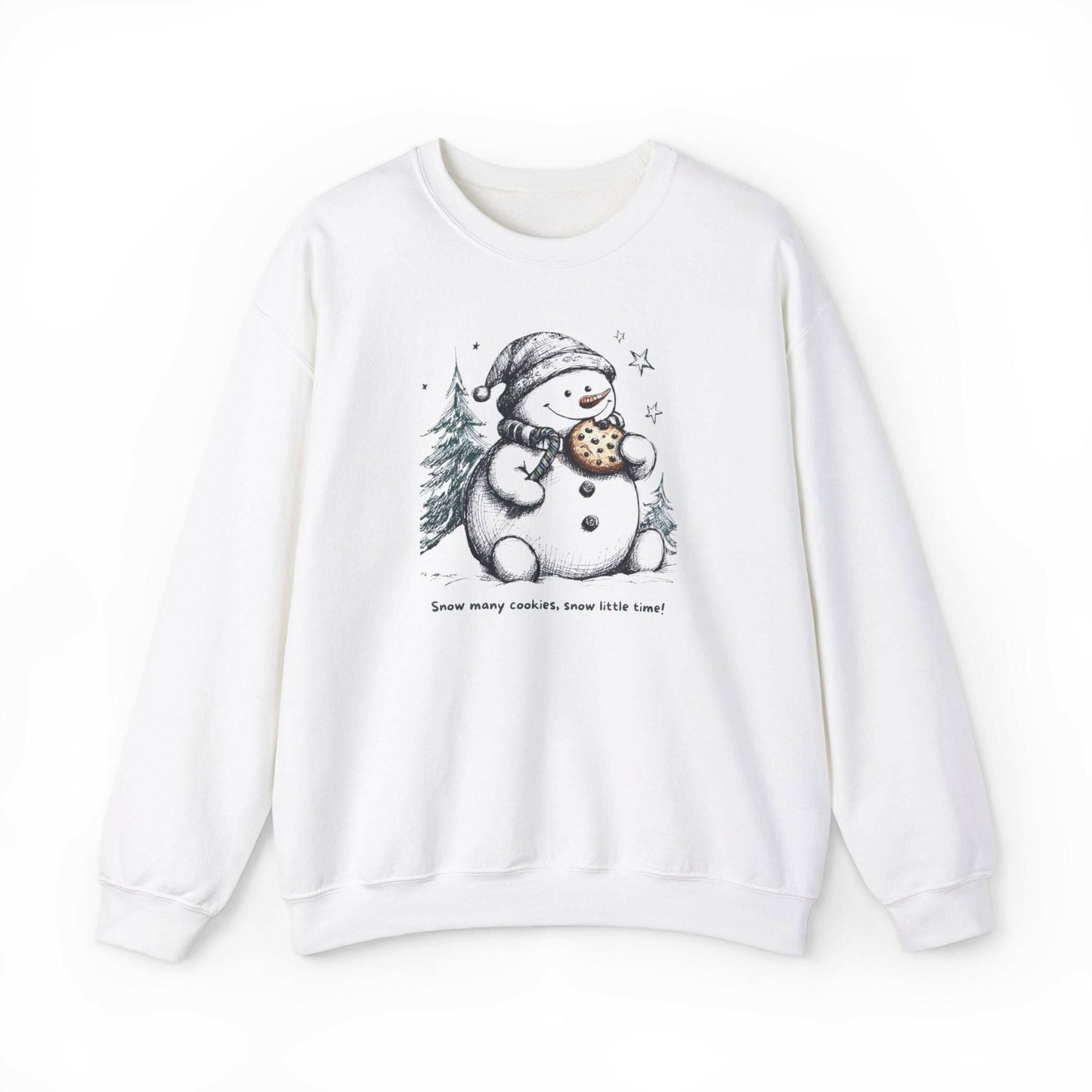 Snowman Eating Cookies Sweatshirt