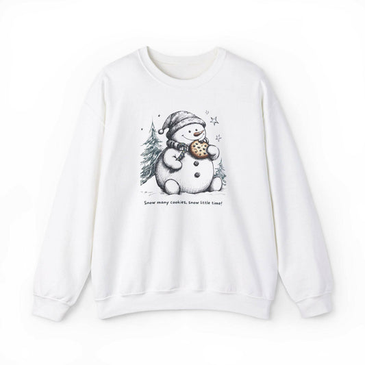 Snowman Eating Cookies Sweatshirt