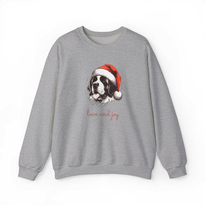 Santa Hat Saint Bernard Crewneck Sweatshirt