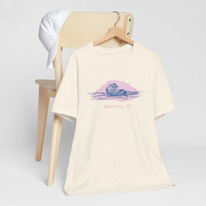 Sea Otter Drawing Monterey California Unisex Tee - Amesti Road