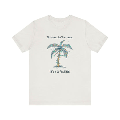 Tropical Christmas Tee- Hawaii Life Tropical Palm Tree