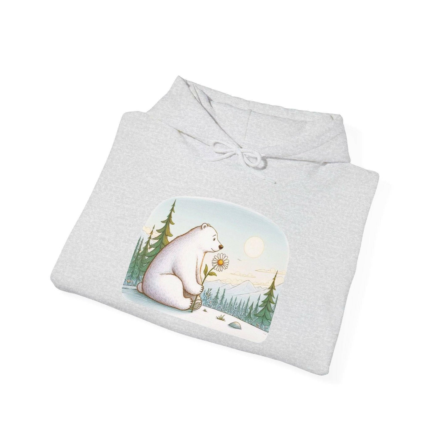 Polar Bear Daisy Hoodie Sweatshirt