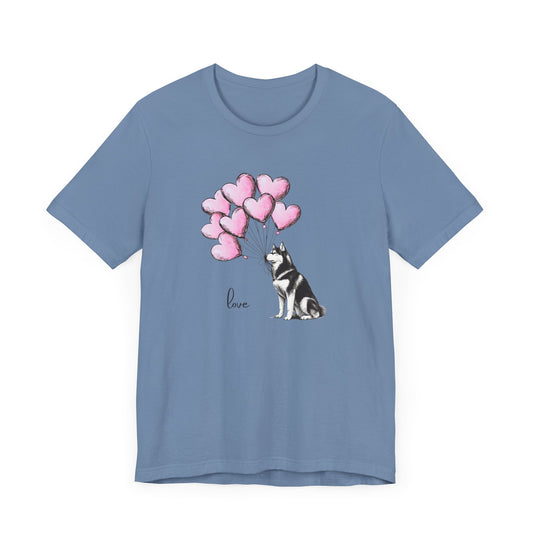 Husky Heart Balloons Tee