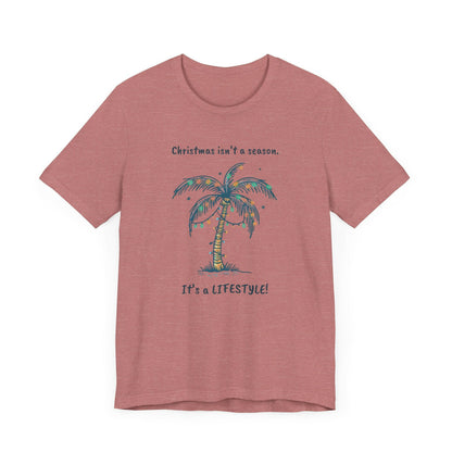 Tropical Christmas Tee- Hawaii Life Tropical Palm Tree