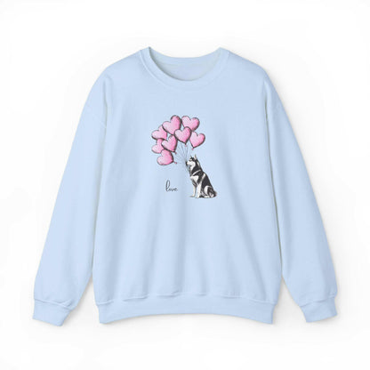 Siberian Husky Balloon Crewneck Sweatshirt