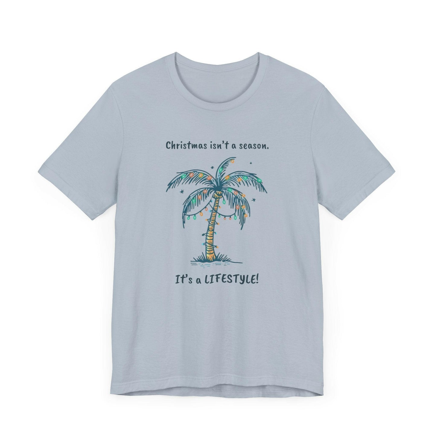 Tropical Christmas Tee- Hawaii Life Tropical Palm Tree