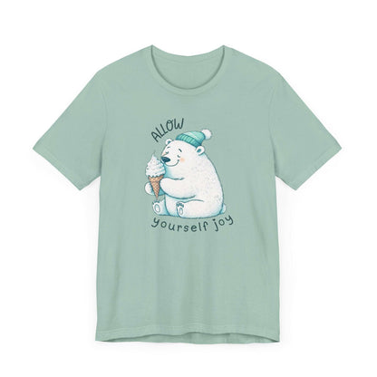 Whimsical Polar Bear Ice Cream Tee - Spread Joy and Positivity