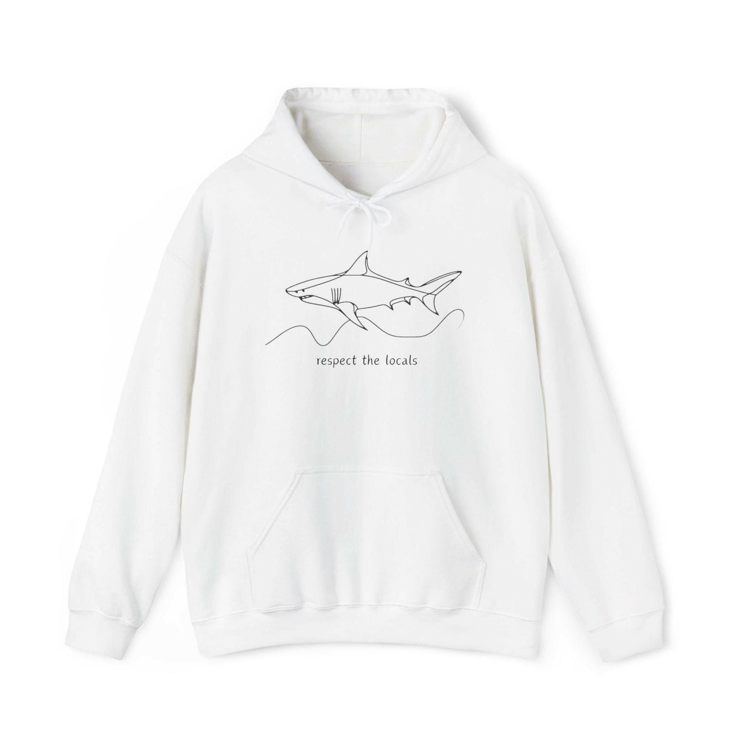 Great White Unisex Hooded Sweatshirt - Design on Both Sides