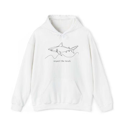 Great White Unisex Hooded Sweatshirt - Design on Both Sides