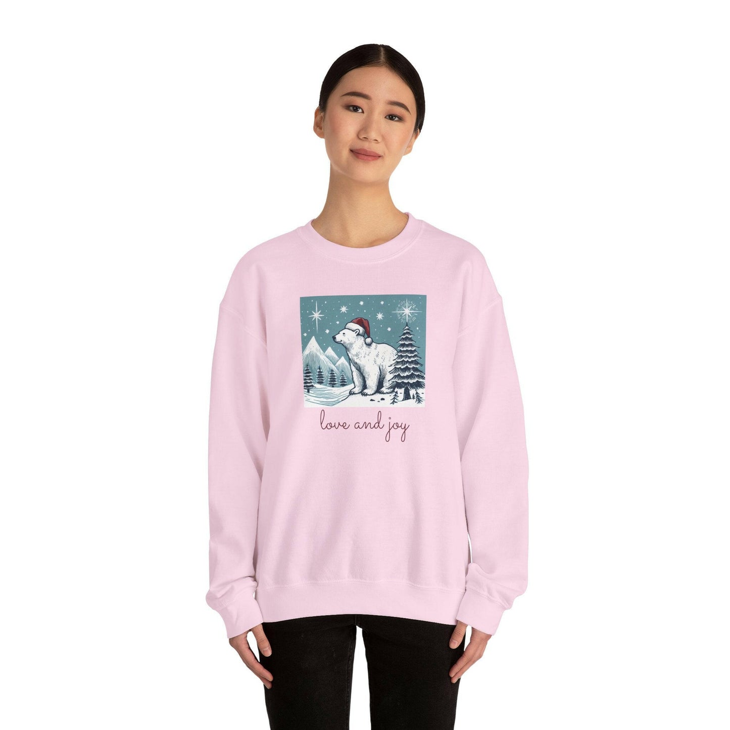 Polar Bear Sweatshirt - Holiday Spirit Unisex Pullover