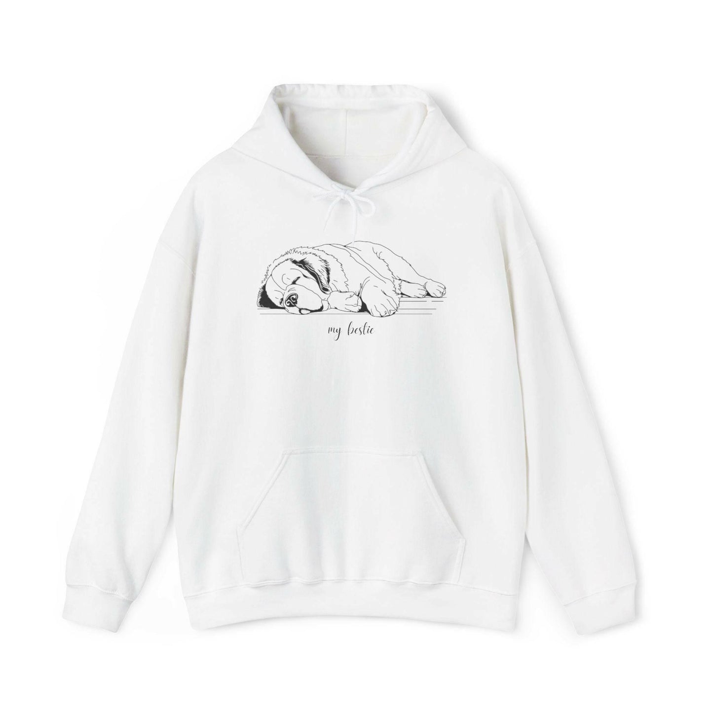 Saint Bernard Dog 'my bestie' Hooded Sweatshirt