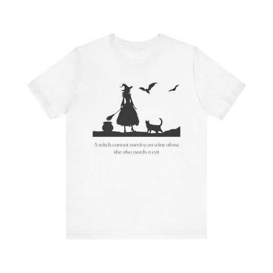 Whimsical Witch with Cat Tee