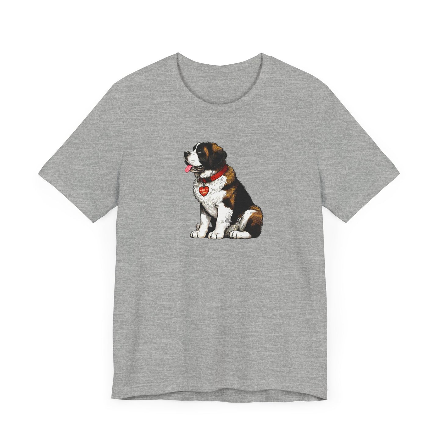 Saint Bernard Dog Valentine's Day Tee - Unisex T-Shirt