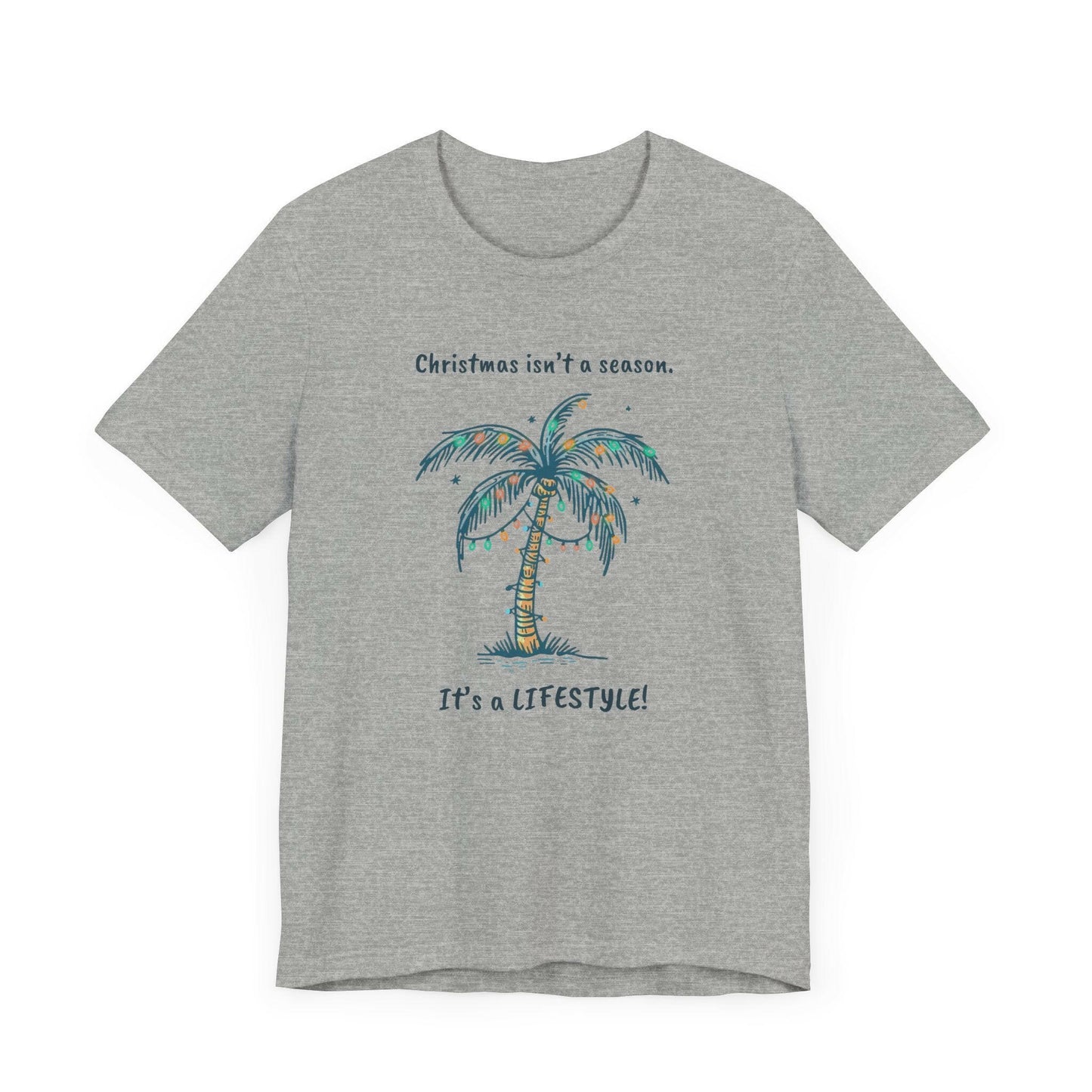 Tropical Christmas Tee- Hawaii Life Tropical Palm Tree