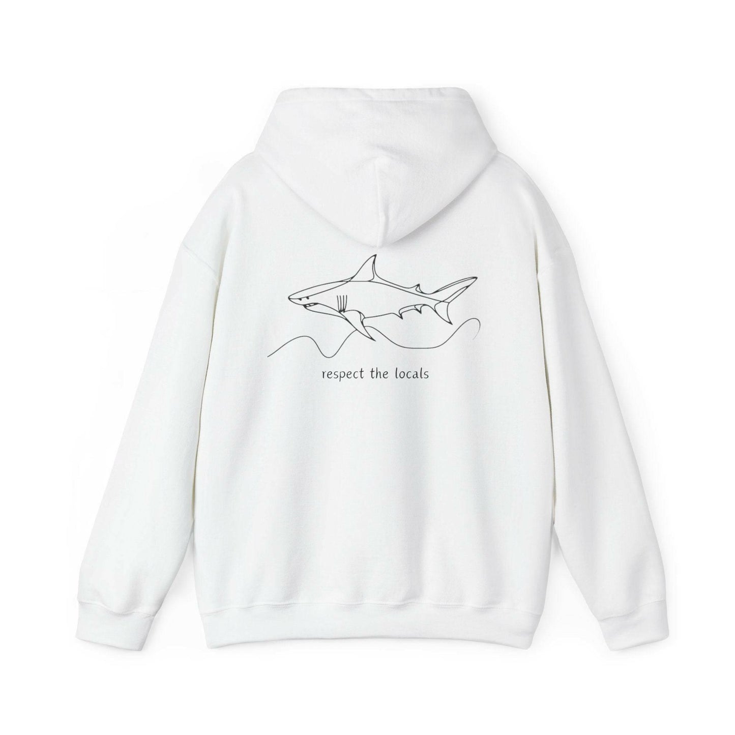 Great White Unisex Hooded Sweatshirt - Design on Both Sides