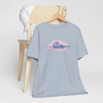 Sea Otter Drawing Monterey California Unisex Tee - Amesti Road