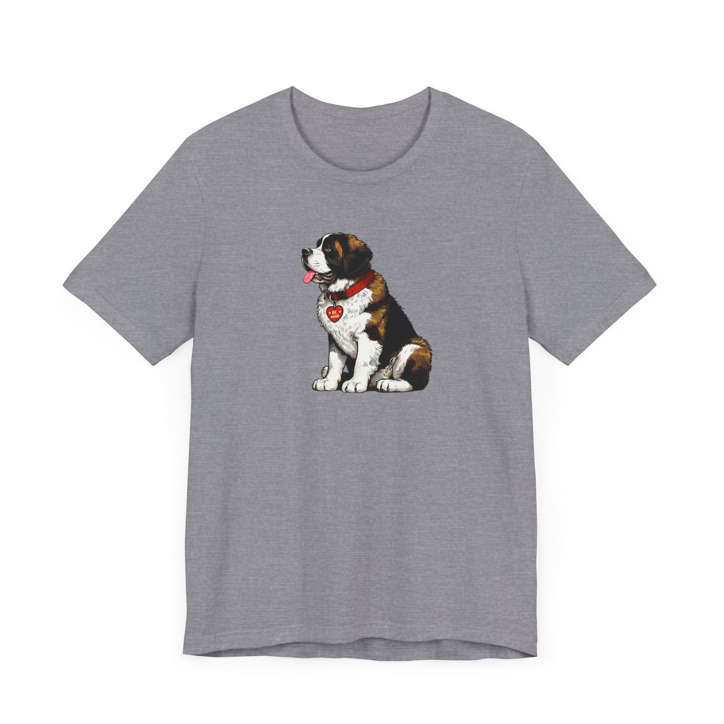 Saint Bernard Dog Valentine's Day Tee - Unisex T-Shirt