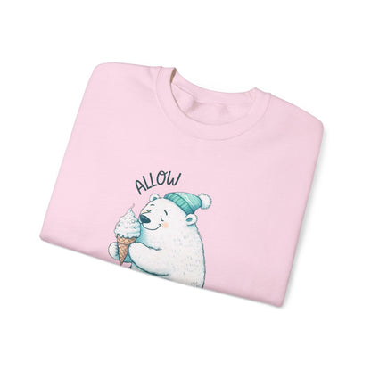 Polar Bear Eating Ice Cream Cone Sweatshirt