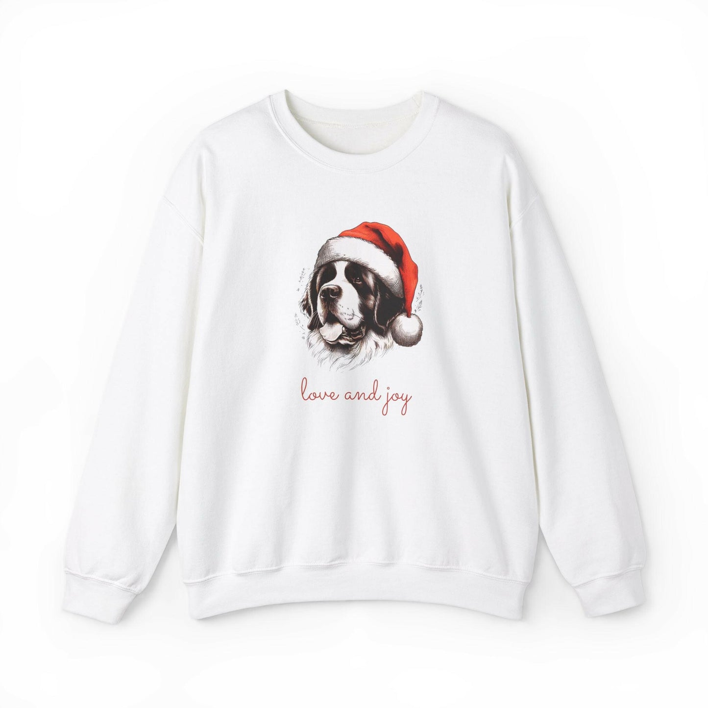 Santa Hat Saint Bernard Crewneck Sweatshirt