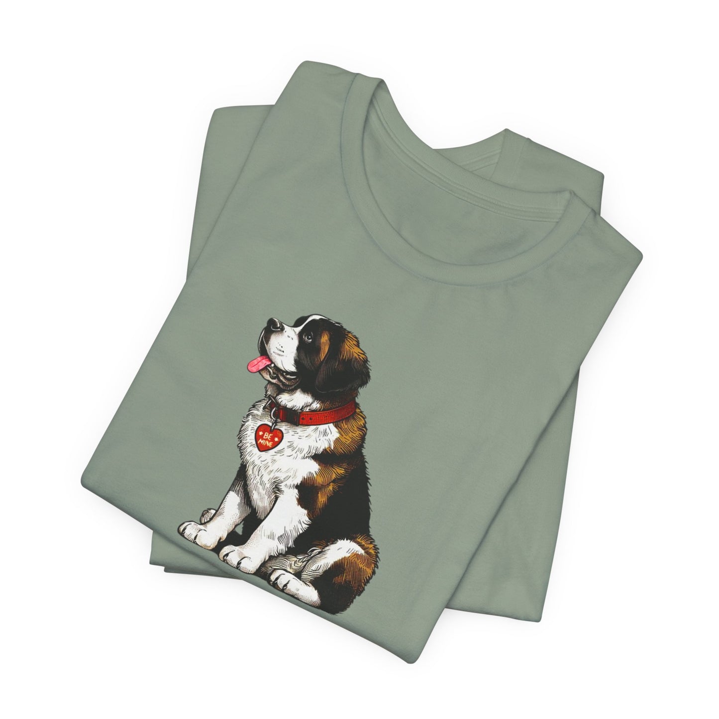 Saint Bernard Dog Valentine's Day Tee - Unisex T-Shirt