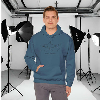 Great White Unisex Hooded Sweatshirt - Design on Both Sides