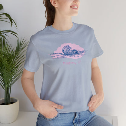 Sea Otter Drawing Monterey California Unisex Tee - Amesti Road