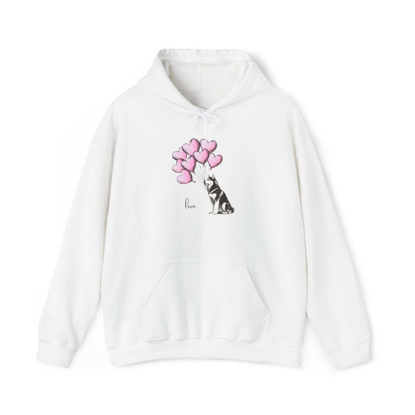 Husky Heart Balloons Hoodie