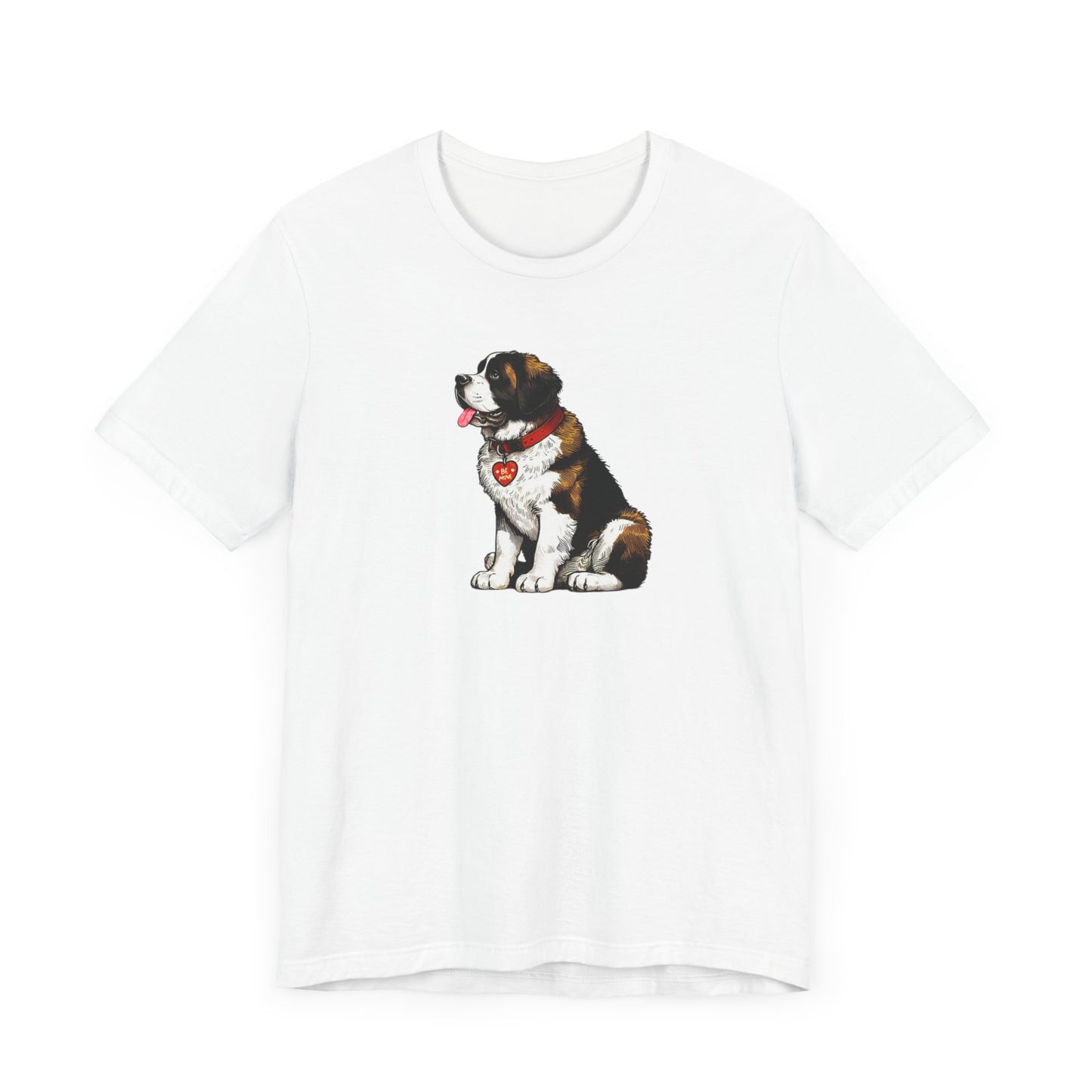 Saint Bernard Dog Valentine's Day Tee - Unisex T-Shirt