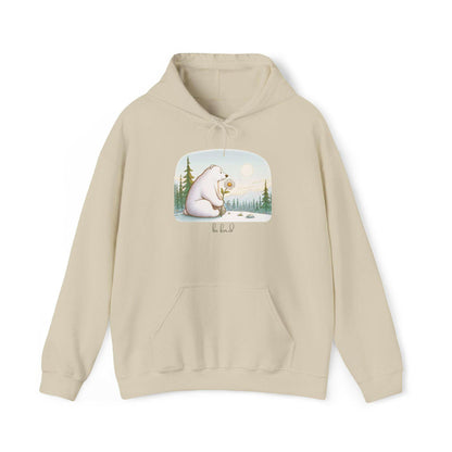 Polar Bear Daisy 'be kind' Hoodie Sweatshirt