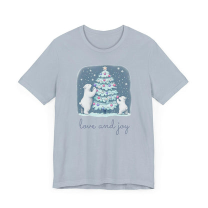 Polar Bear Family Decorating Christmas Tree Unisex T-Shirt