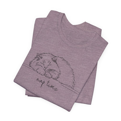 Fluffy Cat Nap Time Unisex Tee